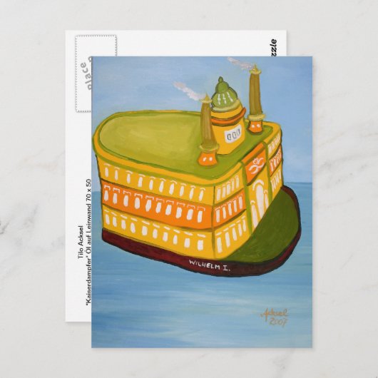 Kaiserdampfer Postkarte (Vorne/Hinten)