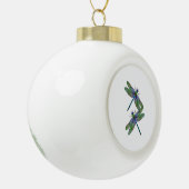 Kaiserdrachenfliege Keramik Kugel-Ornament (Links)