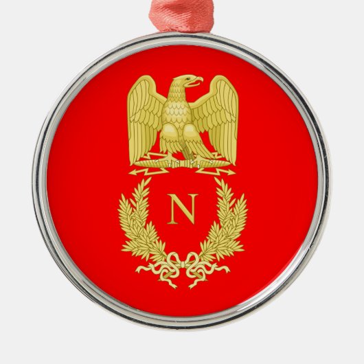 KaiserEagle Emblem Napoleon I auf Verzierung Silbernes Ornament (Vorne)