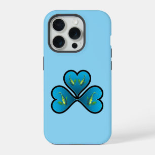 Kaiserfisch Zwillinge - 3 Schwarz umrandete blaue iPhone 15 Pro Hülle