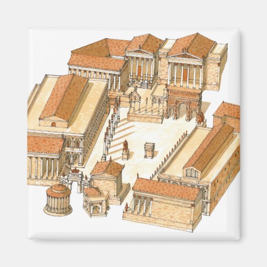 Kaiserforum. Rom. Luftbild Magnet (Vorne)