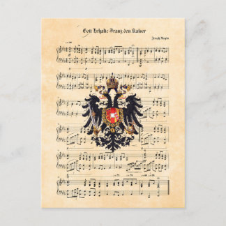 Kaiserhymne, Hymne des österreichischen Kaisers Postkarte