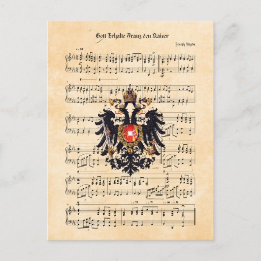 Kaiserhymne, Hymne des österreichischen Kaisers Postkarte (Vorderseite)