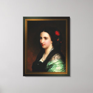 Kaiserin Carlota von Mexiko von Hermann Winterhalt Leinwanddruck