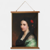 Kaiserin Carlota von Mexiko von Hermann Winterhalt Wandteppich Mit Holzrahmen (Vorderseite)