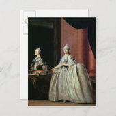 Kaiserin Catherine II. vor dem Spiegel, 1779 Postkarte (Vorne/Hinten)