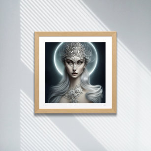 Kaiserin des Mondes Schöne Digitale Kunst der Frau Poster
