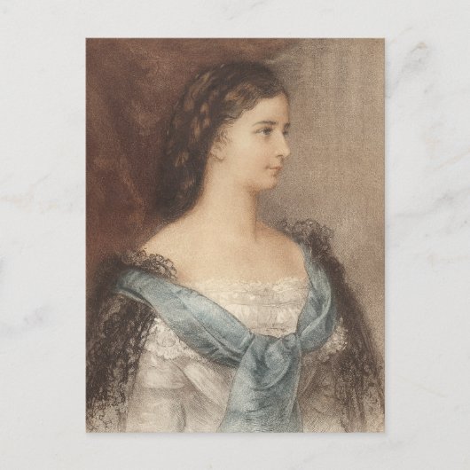 Kaiserin Elisabeth von Österreich - Portrait von S Postkarte (Vorderseite)