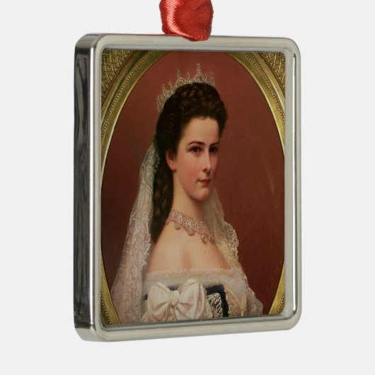 Kaiserin Elizabeth von Bayern auf Ungarn Silbernes Ornament (Rechts)