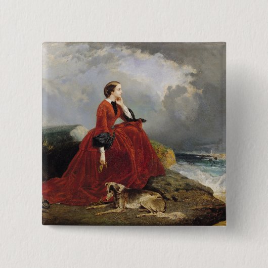 Kaiserin Eugenie in Biarritz, 1858 Button (Vorderseite)
