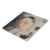 Kaiserin Eugénie (schwarze u. rote Kreide) Fliese (Seite)