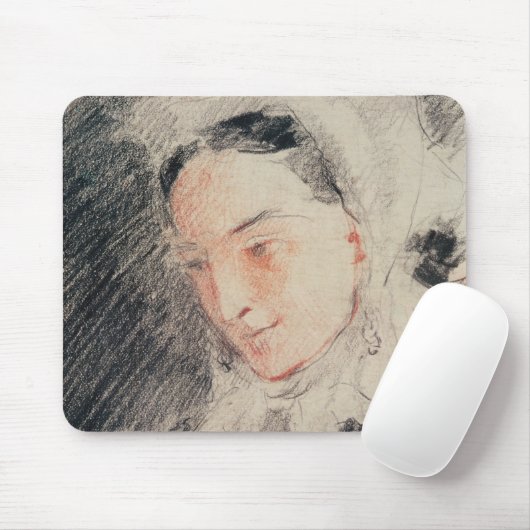 Kaiserin Eugénie (schwarze u. rote Kreide) Mousepad (Mit Mouse)