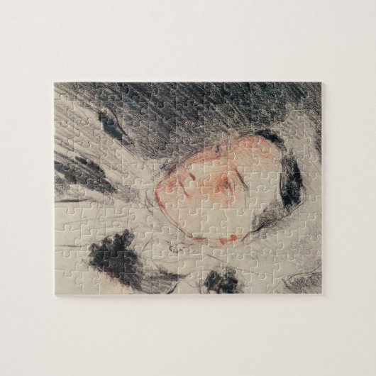 Kaiserin Eugénie (schwarze u. rote Kreide) Puzzle (Horizontal)