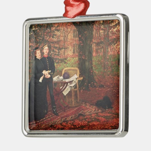 Kaiserin Eugenie u. Eugene-Louis Napo James Silbernes Ornament (Links)