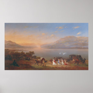 Kaiserin Josephine, der ankommt, um Napoleon zu Poster