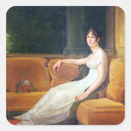 Kaiserin Josephine, Malmaison, c.1801 Quadratischer Aufkleber (Vorderseite)