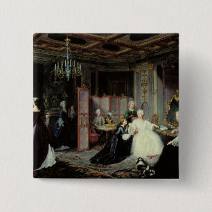 Kaiserin Katharina die Große, die a empfängt Button