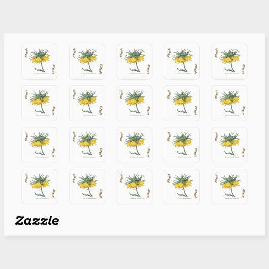 Kaiserkrone Sticker quadratisch (Blatt)