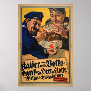 Kaiserlich deutsches Erster-Weltkrieg-Propagandapo Poster