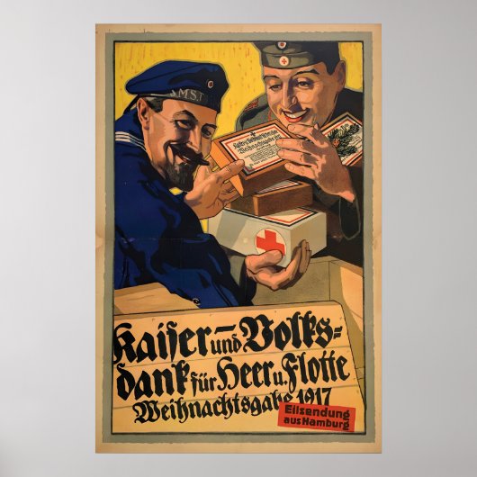 Kaiserlich deutsches Erster-Weltkrieg-Propagandapo Poster (Vorne)