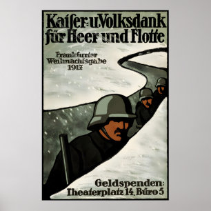 Kaiserlich-deutsches Propagandaposter des Ersten W Poster