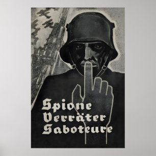 Kaiserlich-deutsches Propagandaposter des Ersten W Poster