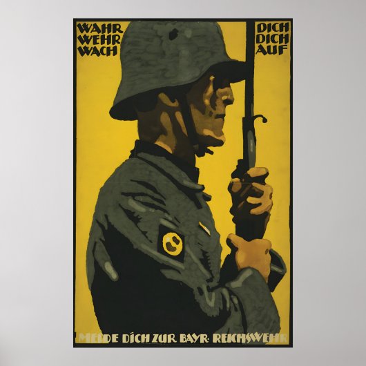 Kaiserlich deutsches WWI-Propagandaplakat Bayerisc Poster (Vorne)