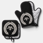 kaiserlich ofenhandschuh & Topflappen-Set (Vorderseite/Rückseite)