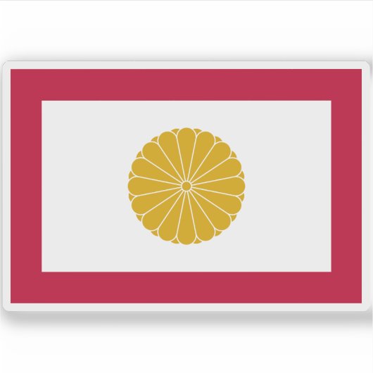 Kaiserliche Flagge Japans (1926-Gegenwart) Aufkleber (Vorderseite)