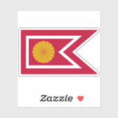 Kaiserliche Flagge Japans (1926-Gegenwart) Aufkleber (Blatt)