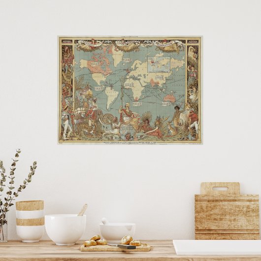 Kaiserliche Föderation 1886 | Walter Crane Poster (Küche)