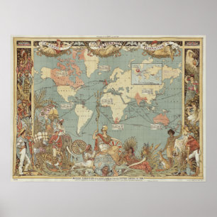 Kaiserliche Föderation 1886   Walter Crane Poster