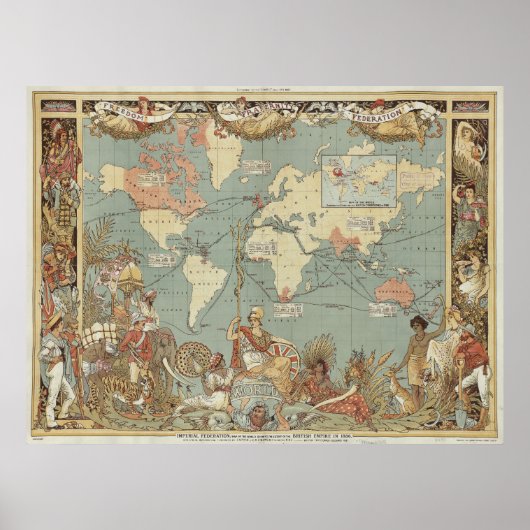 Kaiserliche Föderation 1886 | Walter Crane Poster (Vorne)