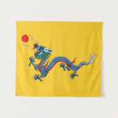 Kaiserliche gelbe Drache-Flagge, Qing Dynastie Wandteppich (Vorderseite (Horizontal))