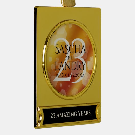 Kaiserliche Hochzeit zum 23. Mal Banner-Ornament Gold (Rechts)