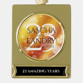 Kaiserliche Hochzeit zum 23. Mal Banner-Ornament Gold (Vorderseite)