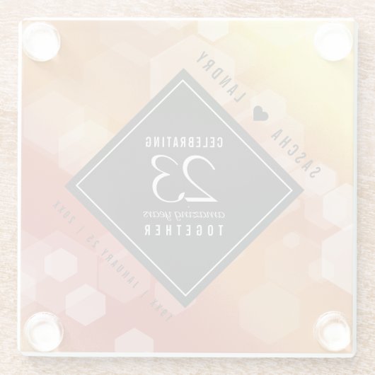 Kaiserliche Hochzeit zum 23. Mal Glasuntersetzer (Rückseite)