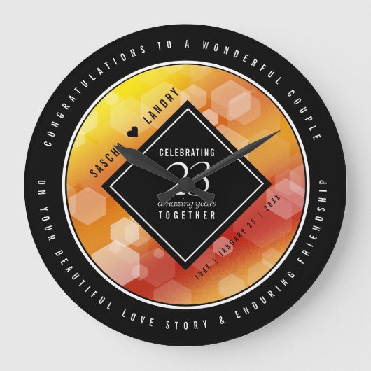 Kaiserliche Hochzeit zum 23. Mal Große Wanduhr (Vorderseite)