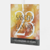 Kaiserliche Hochzeit zum 23. Mal Ornament Aus Glas (Vorderseite links)