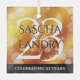 Kaiserliche Hochzeit zum 23. Mal Ornament Aus Glas