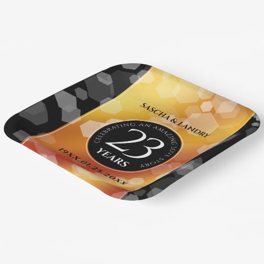 Kaiserliche Hochzeit zum 23. Mal Pappteller (Gewinkelt)