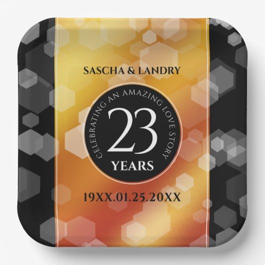 Kaiserliche Hochzeit zum 23. Mal Pappteller (Vorderseite)