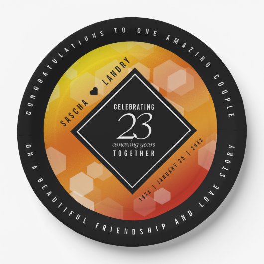 Kaiserliche Hochzeit zum 23. Mal Pappteller (Vorderseite)