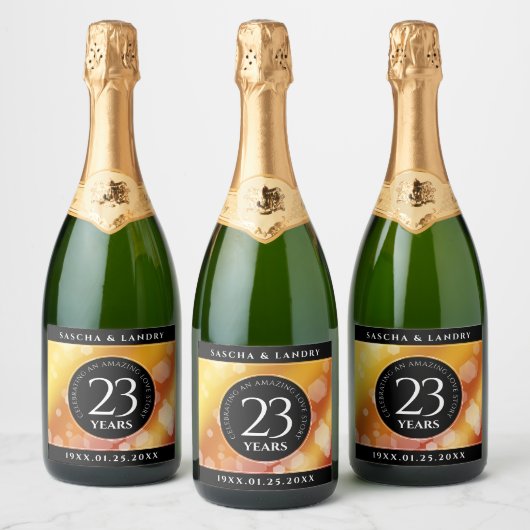 Kaiserliche Hochzeit zum 23. Mal Schaumweinetikett (Flaschen)