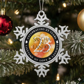 Kaiserliche Hochzeit zum 23. Mal Schneeflocken Zinn-Ornament