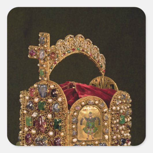 Kaiserliche Krone für die Krönung von Otto Quadratischer Aufkleber (Vorderseite)