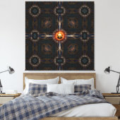 Kaiserliche Kunstkomposition des Fraktals Leinwanddruck (Insitu (Schlafzimmer))