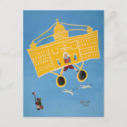 Kaiserliche Luftpost Postkarte (Vorderseite)