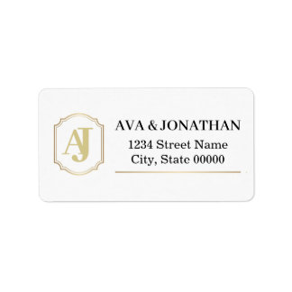 Kaiserliche Luxus-Monogramm-Adresseetikett Adressaufkleber