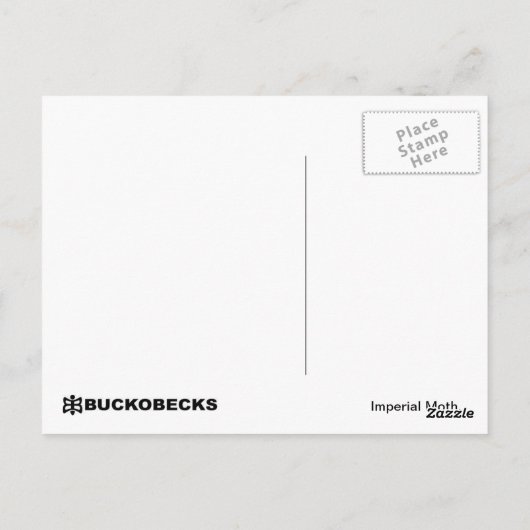 Kaiserliche Moth Postkarte. Postkarte (Rückseite)